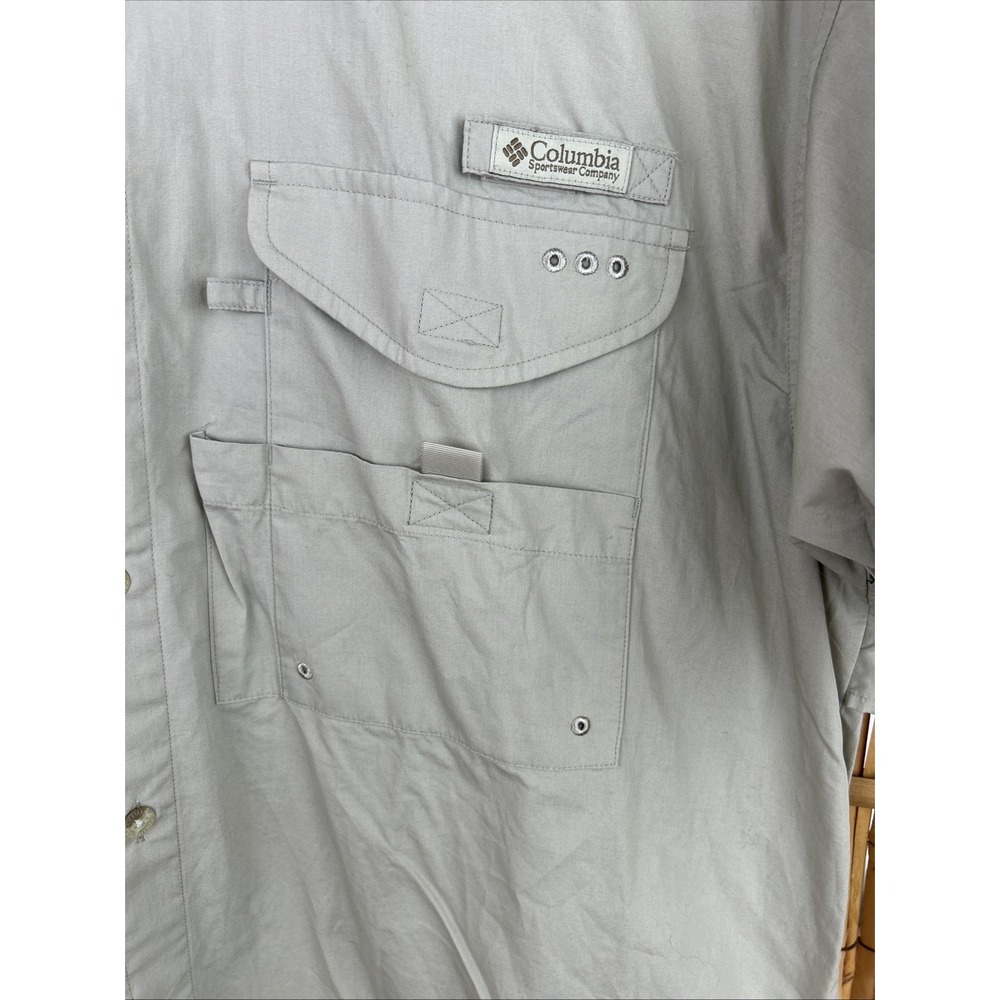 NWT Columbia PFG FSU Seminoles Short Sleeve Beige Vented Fishing Shirt XL VGC - Picture 5 of 16